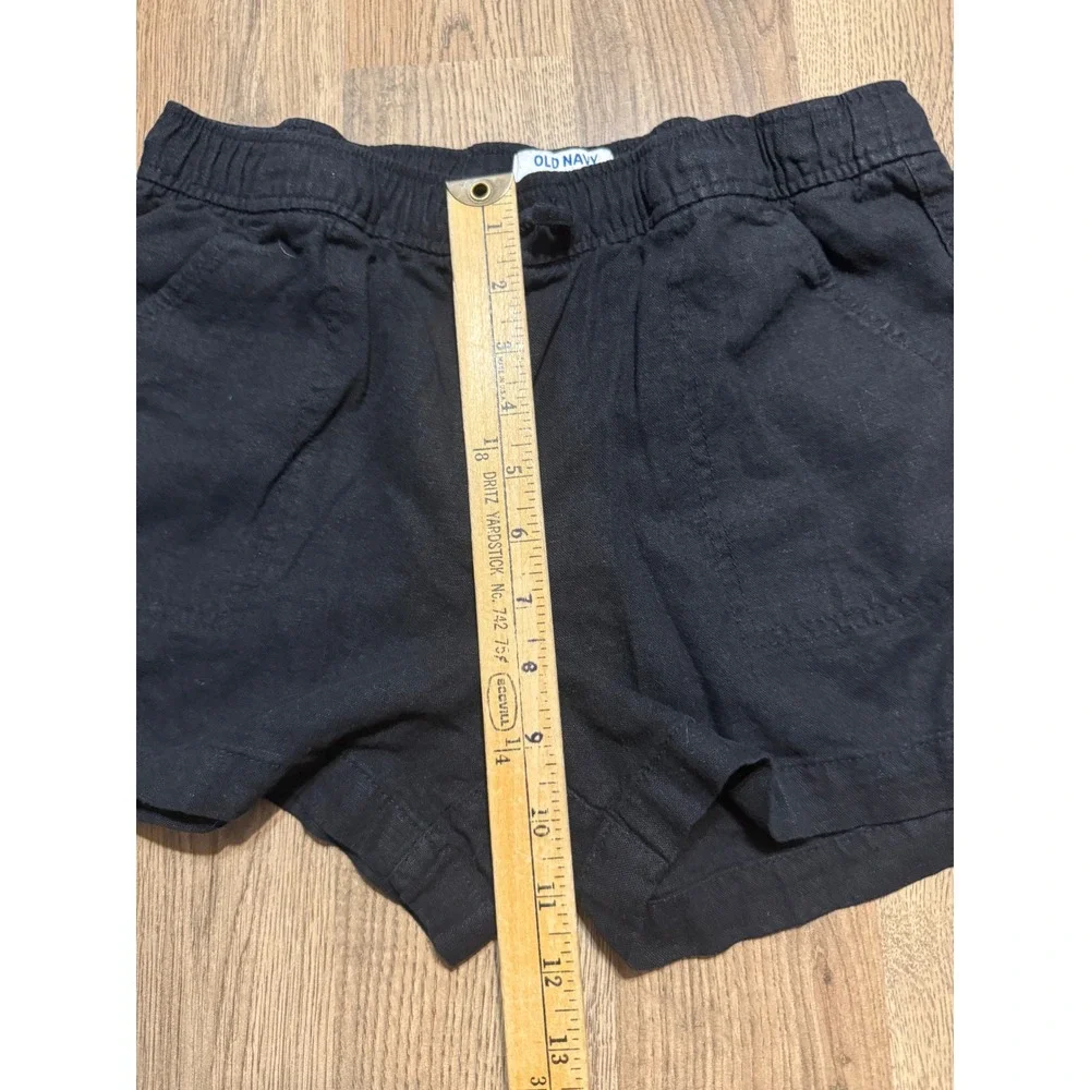Old Navy Shorts Girls Size XL 14-16 Black Pull-On Functional Drawstring Casual